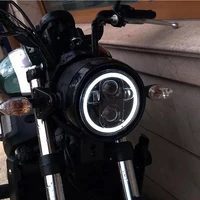 5 75inch led drl headlight replacement 5 34 for 15 17 indian scout motorcycle head light white halo ring angle eye headlamp