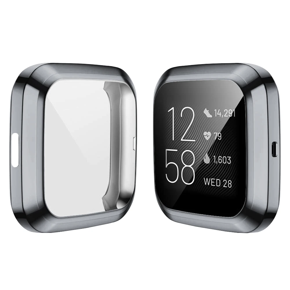 Защитный чехол из ТПУ для часов Fitbit Versa 2 SE бампер водонепроницаемые часы мягкий