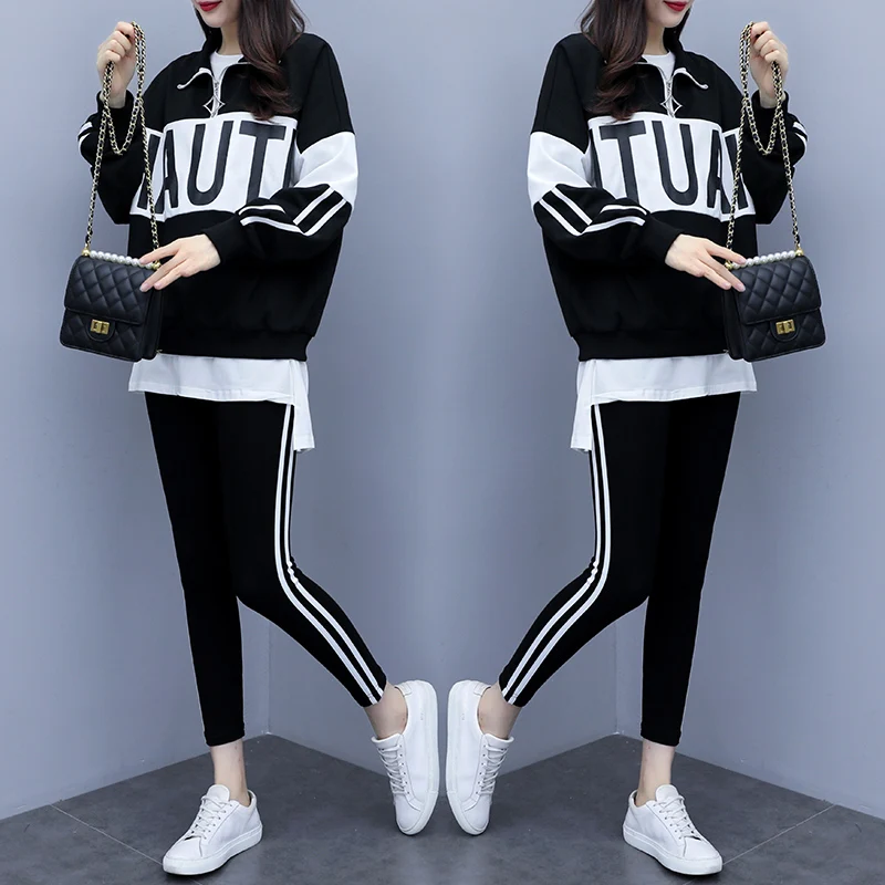 Спортивный костюм из двух предметов комплект женской одежды коллекция 2019 года