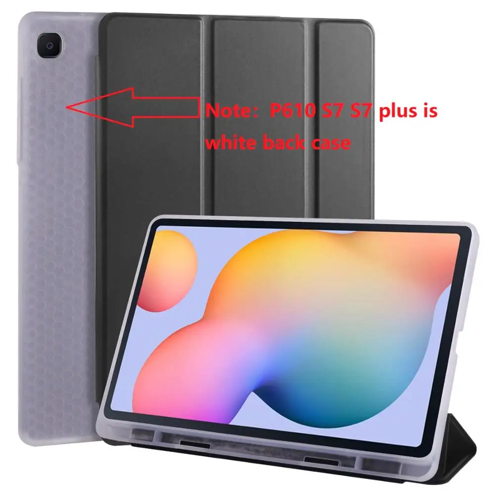 Мягкий ТПУ умный защитный чехол-подставка для Samsung Galaxy Tab A T580 T590 T510 T720 P610 S7 T870 S7plus