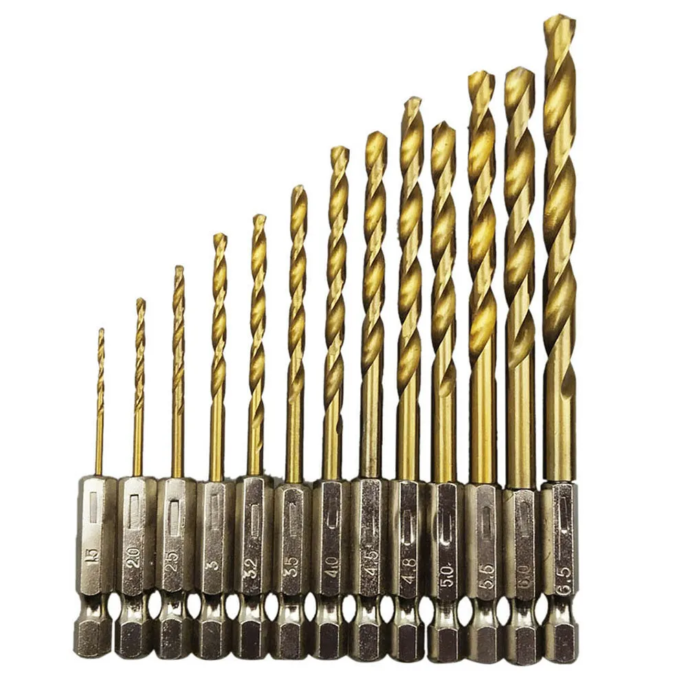 

1.5mm-6.5mm HSS Drill Bit 13pcs High Speed Steel Parts Tool Accessories