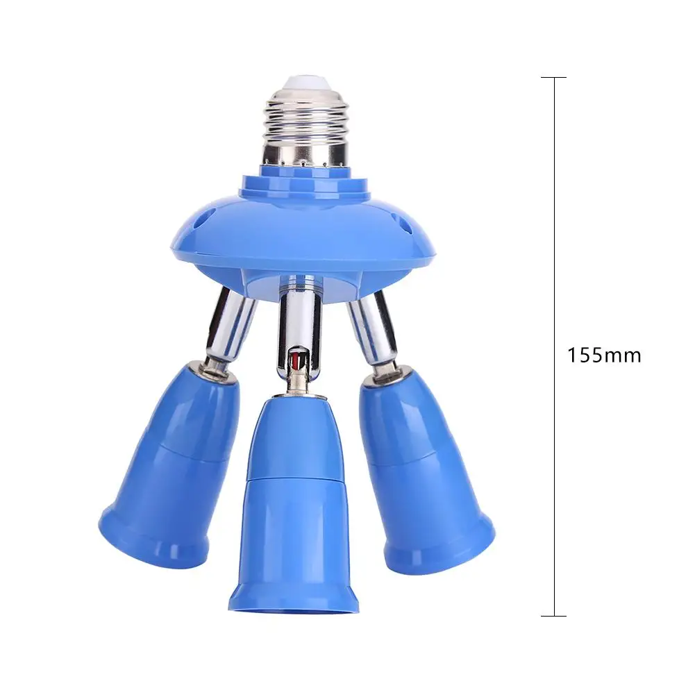 

3 in 1 E27 to E27 Lamp Base Socket Splitter Adjustable LED Light Bulb Adapter Holder