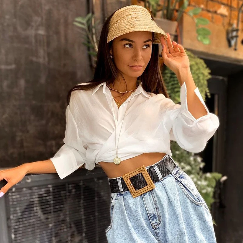 

HEYounGIRL White Casual Loose White Long Tee Shirt Women Transparent Long Sleeve Oversized T-shirt Ladies Fashion Autumn Tshirts