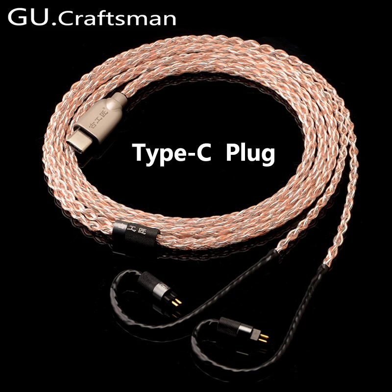 GUCraftsman 5n OFC медь 0,78 мм 2Pin TFZ ZS KXXS LCDi4 оригинальная JH11/JH3X pro ve6 XControl a12t/u12 кабель для наушников
