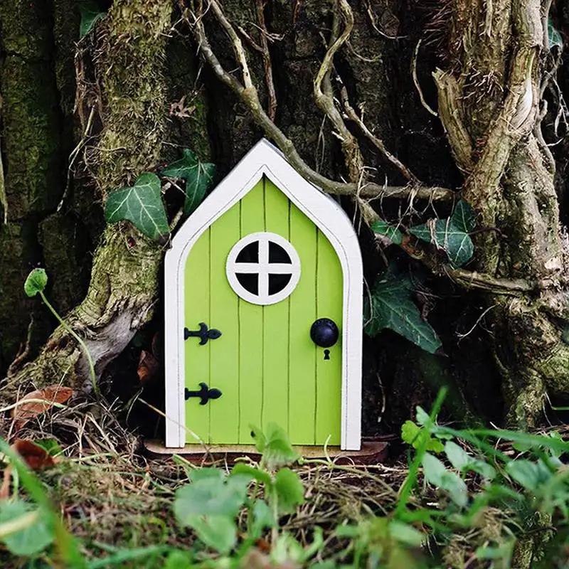 garden fairy gnome elf miniature figurines window door christmas home garden ornaments art sculpture tree house door statue free global shipping