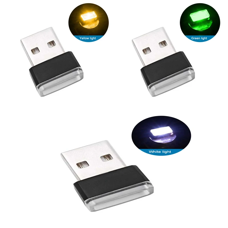 12 Автомобильный светильник USB атмосферный свет мини штекер светильник моделирующая лампа в автомобиле окружающий неоновый интерьерный светильник портативный штекер автомобильные аксессуары - Испускаемый цвет: 12