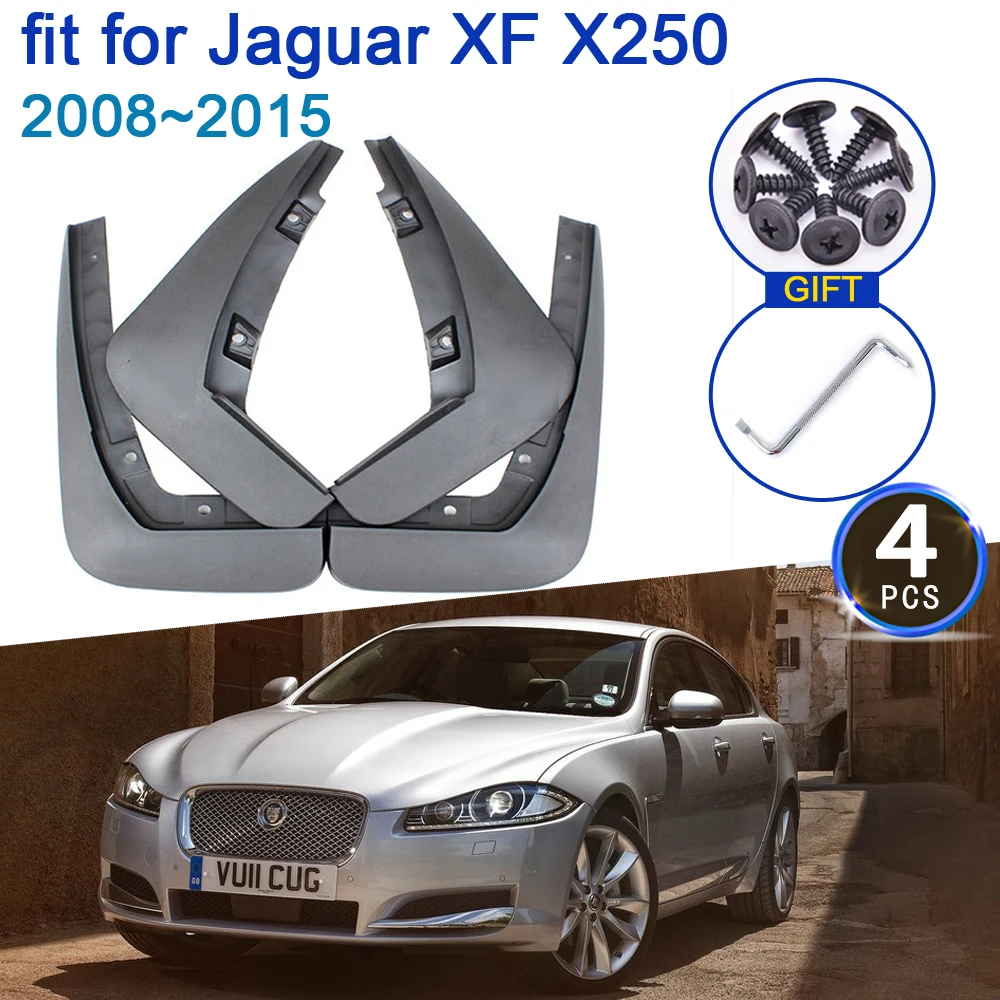 Для Jaguar XF X250 2008 ~ 2015 автомобиля брызговик 4x крыло брызговиков Средства для укладки