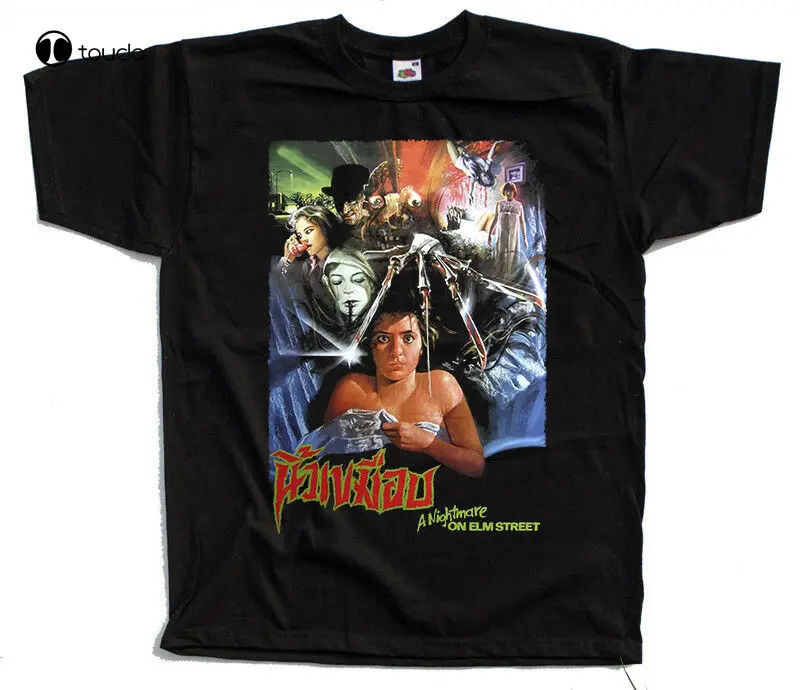 

A Nightmare On Elm Stree V1 Movie Black T Shirt All Sizes S-5Xl Tee Shirt unisex