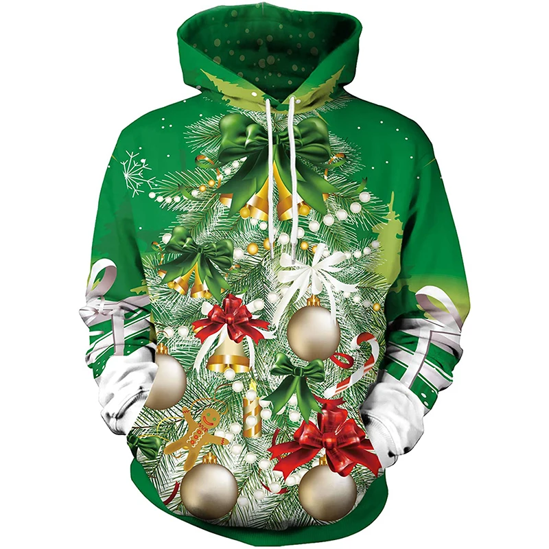 

Christmas element hoodie print loose pullover original original unique design 3d digital autumn and winter new