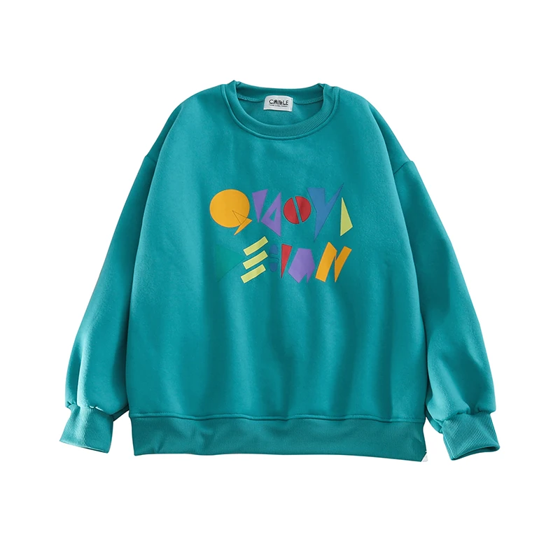 

Sweatshirt Preppy Style Autumn Winter Clothes Women 2021 New Fashion Brand Bf Print Loose Hoodies Female Pullovers Hipster