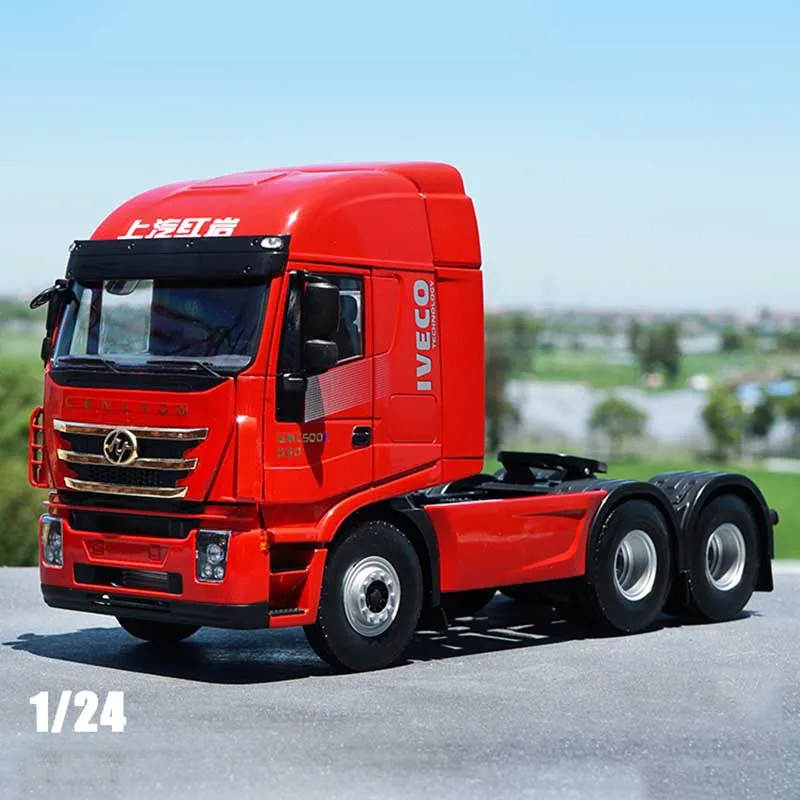 Модель грузовика из сплава 1:24 saic iveco Hongyan Jieshi C500 литый металлический автомобиль