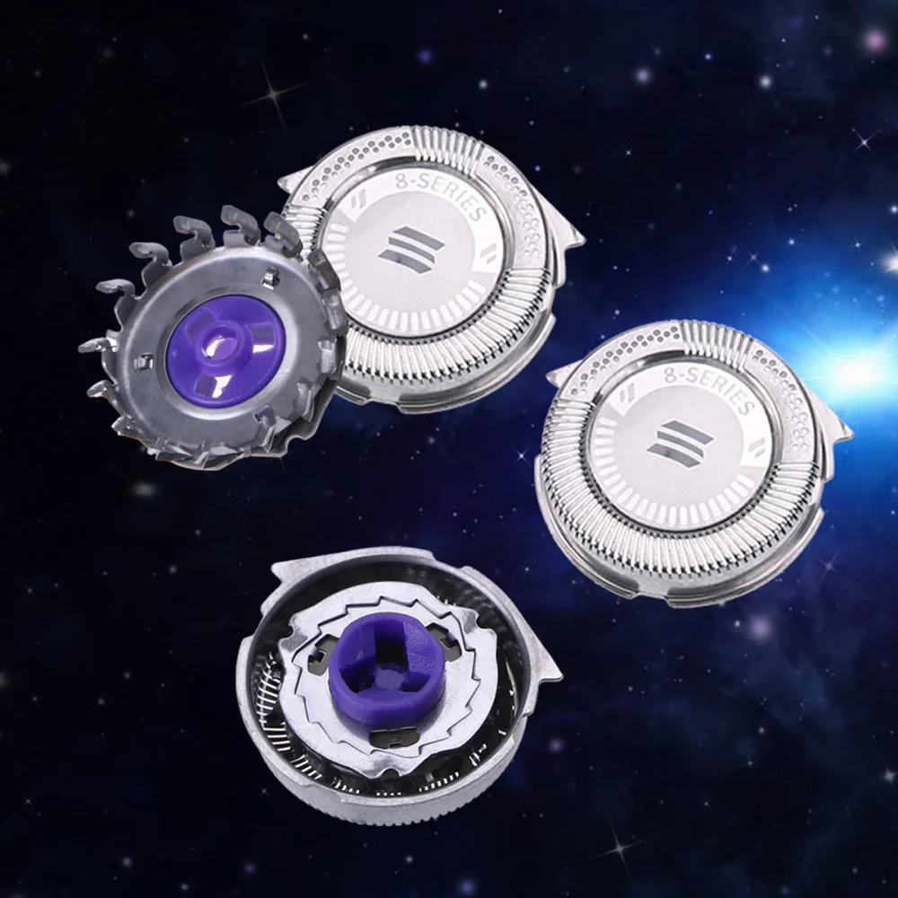 

3pcs Replacement Heads for Norelco HQ8 / HQ8894 / HQ7160 Shavers (Silver)