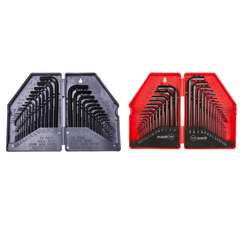 

Julaohandsome 30 in 1 Hex Key Wrench Hex Allen Key Sets SAE Metric Driver Tool Set CRV