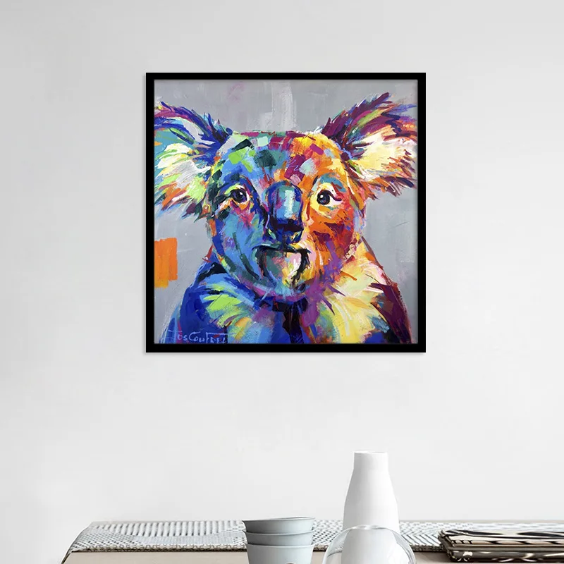 Сафари детские животные Холст плакат для детской стены Koala художественный принт