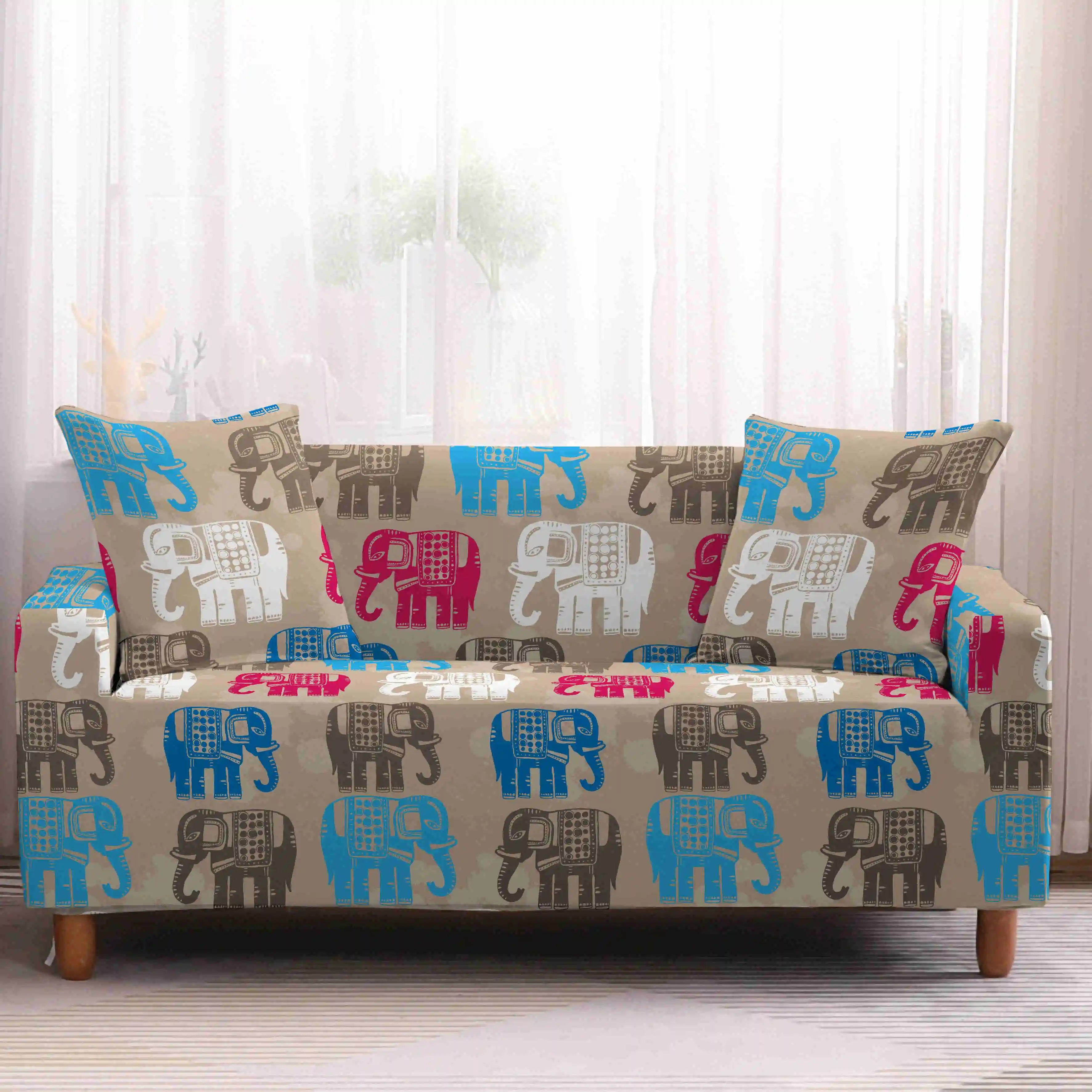 Домашний чехол со слоном эластичный для дивана набор гостиной кресло домашних