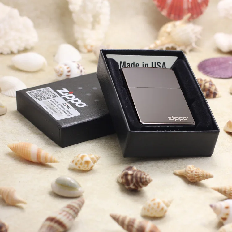 

Genuine Zippo oil lighter copper Black ice mirror cigarette Kerosene lighters Gifts With anti-counterfeiting code 24756ZL