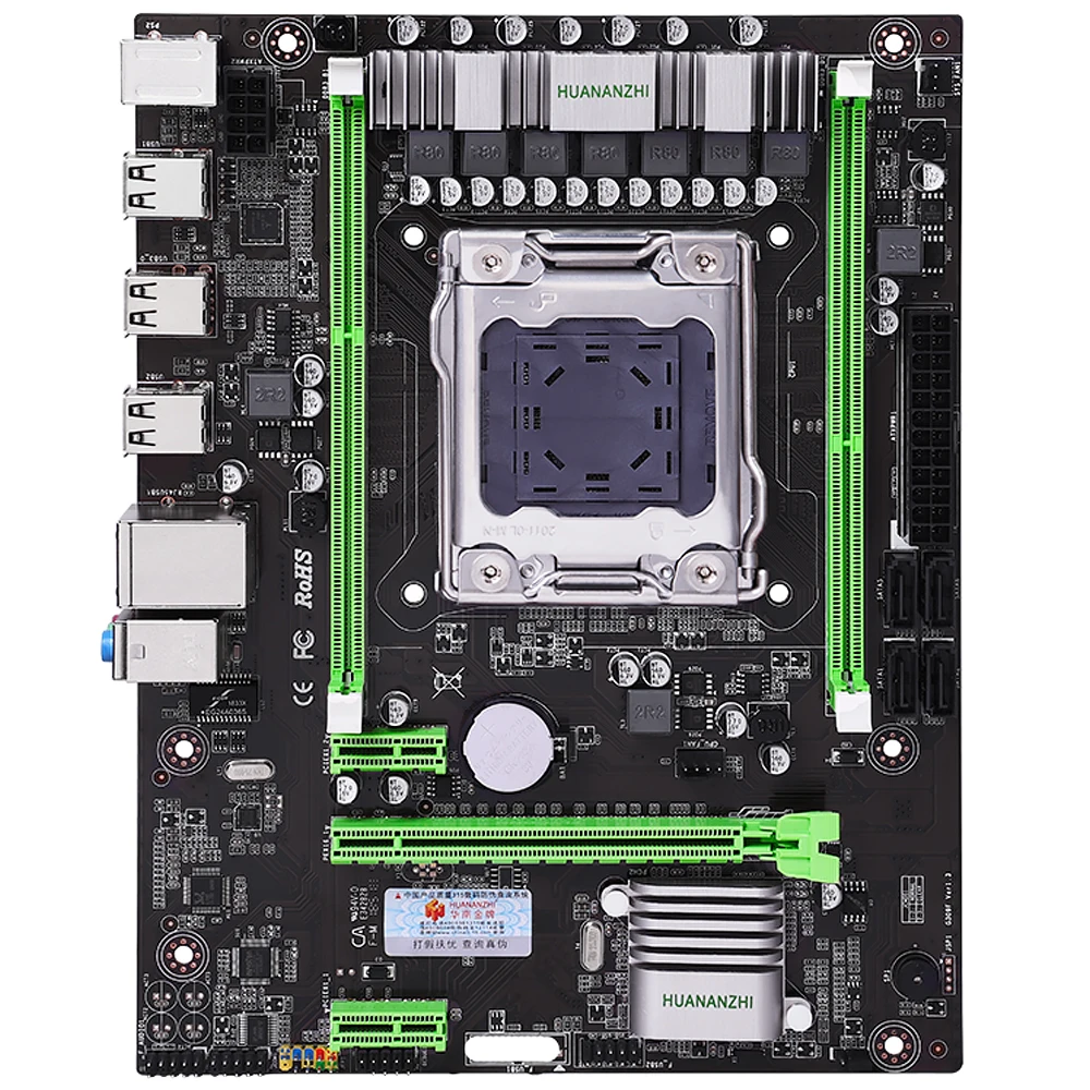 Материнская плата HUANANZHI X79M PRO для Intel LGA 2011 E5 2660V2 2680V2 DDR3 1333/1600/1866 МГц 64 Гб M.2 PCI E NVME M ATX
