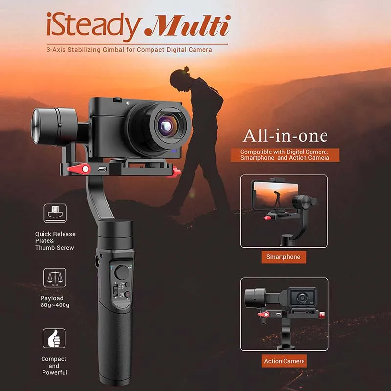 Hohem iSteady мульти 3 осевой ручной карданный стабилизатор для зеркальной камеры Gopro