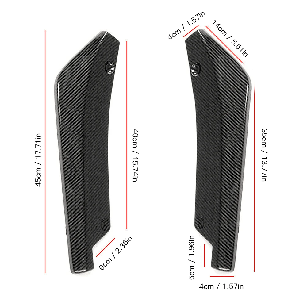 

2Pcs Universal Carbon Fiber Car Rear Bumper Lip Diffuser Splitter Canard Spoiler Protector For BMW For Ford Wholesale Dropship