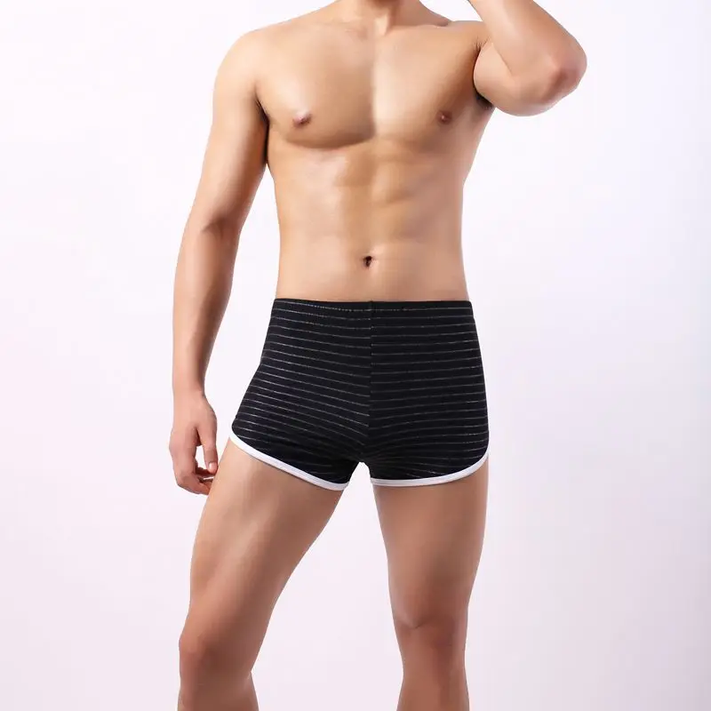 

Красочные модные полосы стрелы брюки мужские с низкой посадкой дышащее, удобное нижнее бельё Домашняя одежда сексуальные боксеры