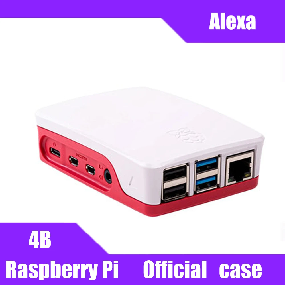 Официальный чехол для Raspberry Pi4 использования с Pi 4 красных и белых цветов