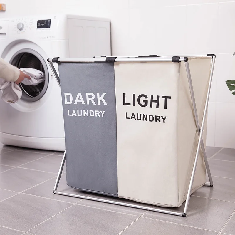 Складная корзина для грязного белья X shape Органайзер с принтом складная тремя