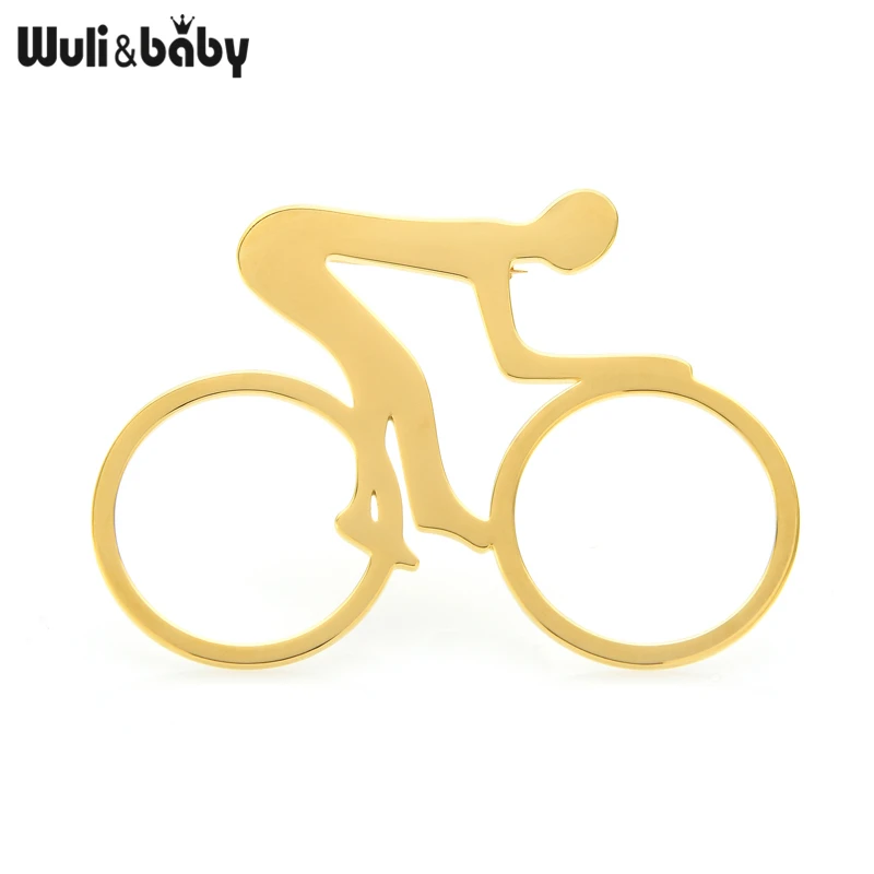 

Wuli & baby, брошь в виде Нержавеющая сталь езда на велосипеде Броши Для женщин мужчин спортивные Повседневное брошь для вечеринки, булавки, под...