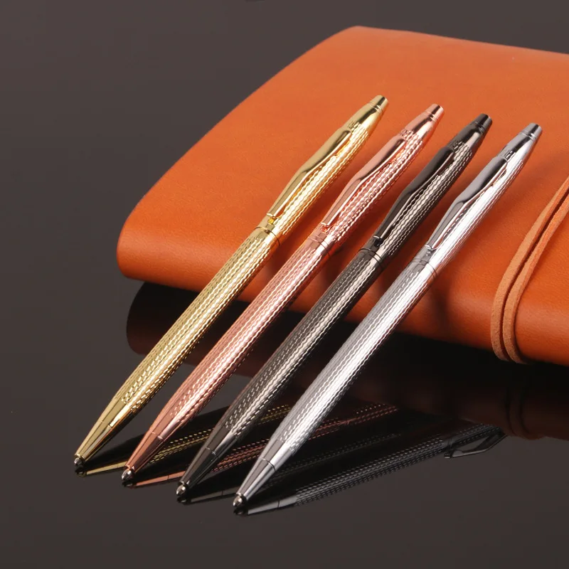 

Luxury Metal Ballpoint Pen Business Office Stationery Gold Roller Ball Pen 1.0 mm Black Ink Refills for Signing Writing Gifts