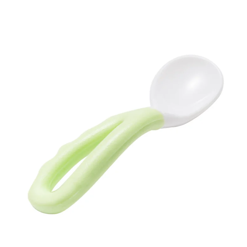 

Baby Feeding Spoon Solid Supplies Curved Spoon Children Tableware Drop Ship Baby Bending Training Spoon Set Plastic PVC Free