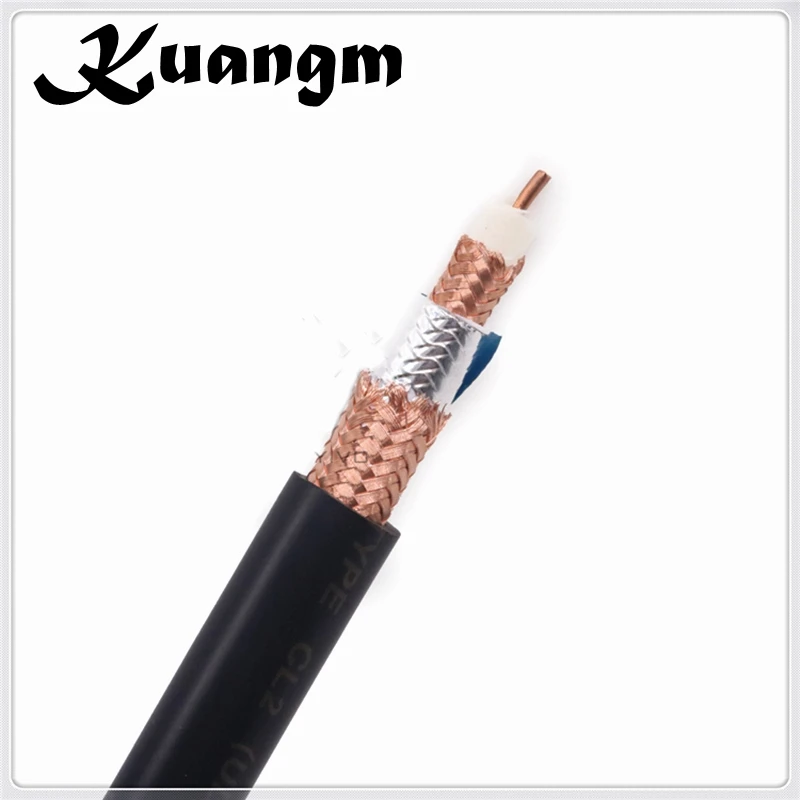 

Kuangm audio Hi-end HIFI OFC OCC copper 1 core Shield RCA XLR Audio 10mm 10.5m rf Coaxial Cable Line Wire only cable no plug