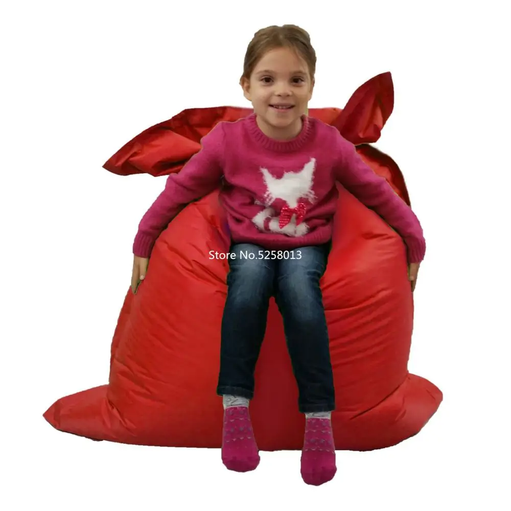 red 4 футов Jaxx Pillowsak Jr. На открытом воздухе младшей мешок фасоли, дети погремушка диванную подушку-водонепроницаемый, пыленепроницаемый, Цвет водоотталкивающей пропиткой - Цвет: red