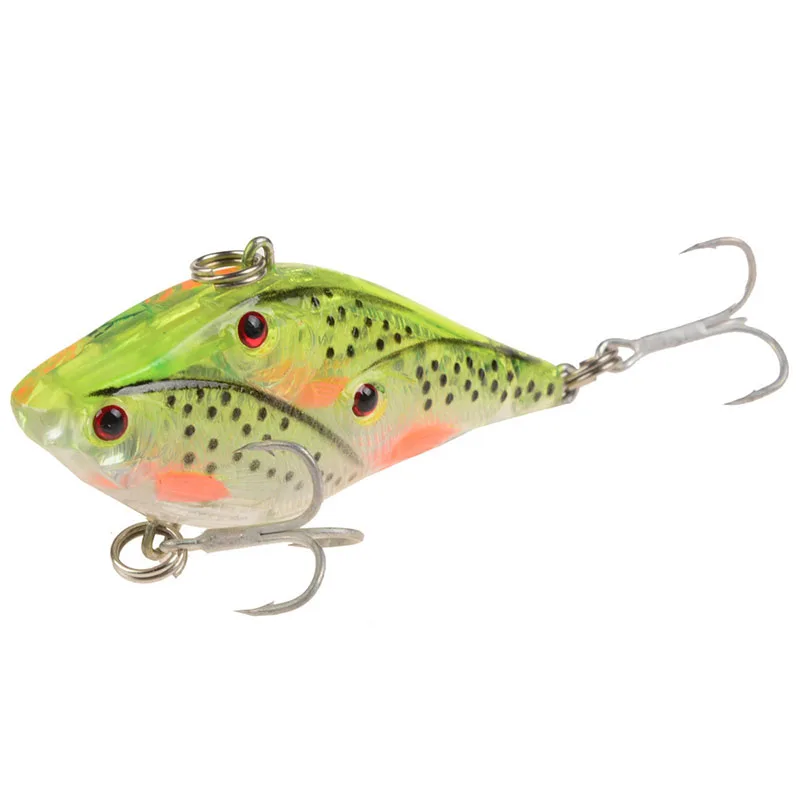 

10Pcs/set 6cm/14.5g Artificial VIB Plastic Hard Bait Wobbler With Blood Tank Hook 3D Eyes Sinking Bionic Bait Sea Fishing Lures