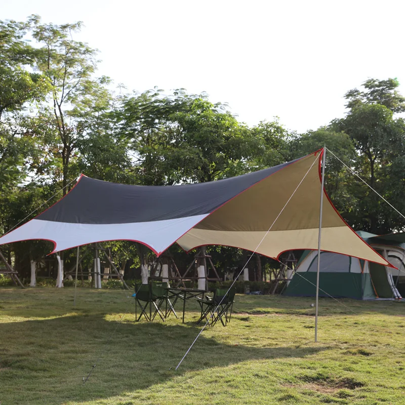 

Custom Skycurtain Tent Outdoor Awning Oversized Rain Camping Anti-sun Silver Glue Waterproof Hot Sell New Fishing Canopy