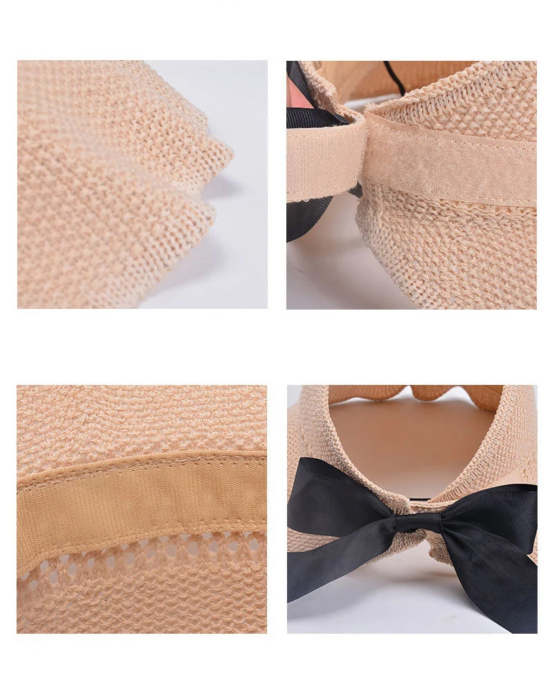 Foux с широкими полями шляпа от солнца весна лето бабочка соломы козырек защита