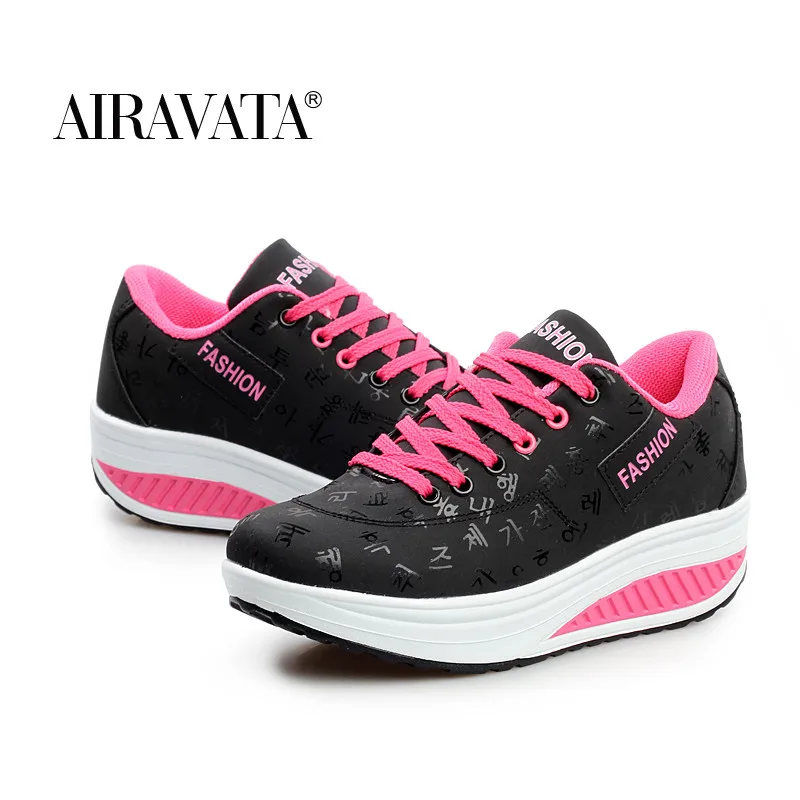 

Women Shake Shoes Fashion Ladies Vulcanized Walking Platform Shoes Wedge Sneakers