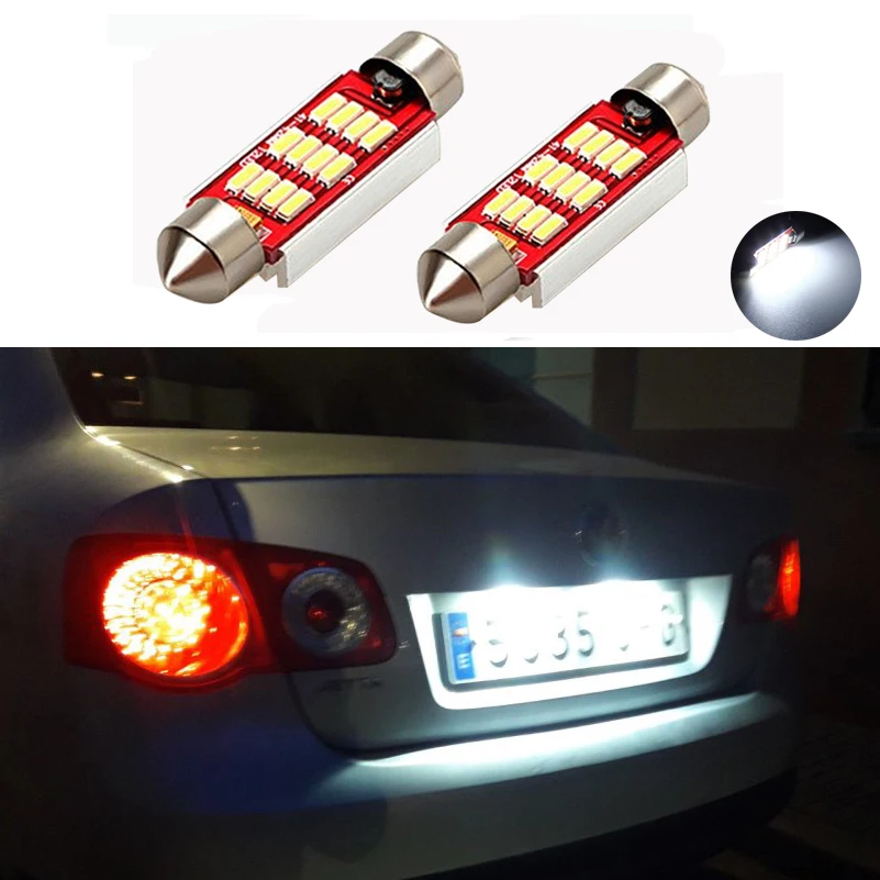 2 шт. Canbus гирлянда 36 мм светодиодный лампы C5W 4014 SMD светодиодные автомобиля