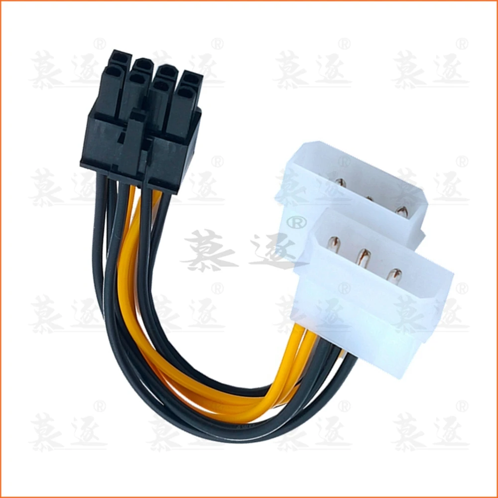 Новый Популярный 6 дюймовый 2 x Molex 4 контактный на 8 PCI Express Видеокарта Pci e ATX PSU