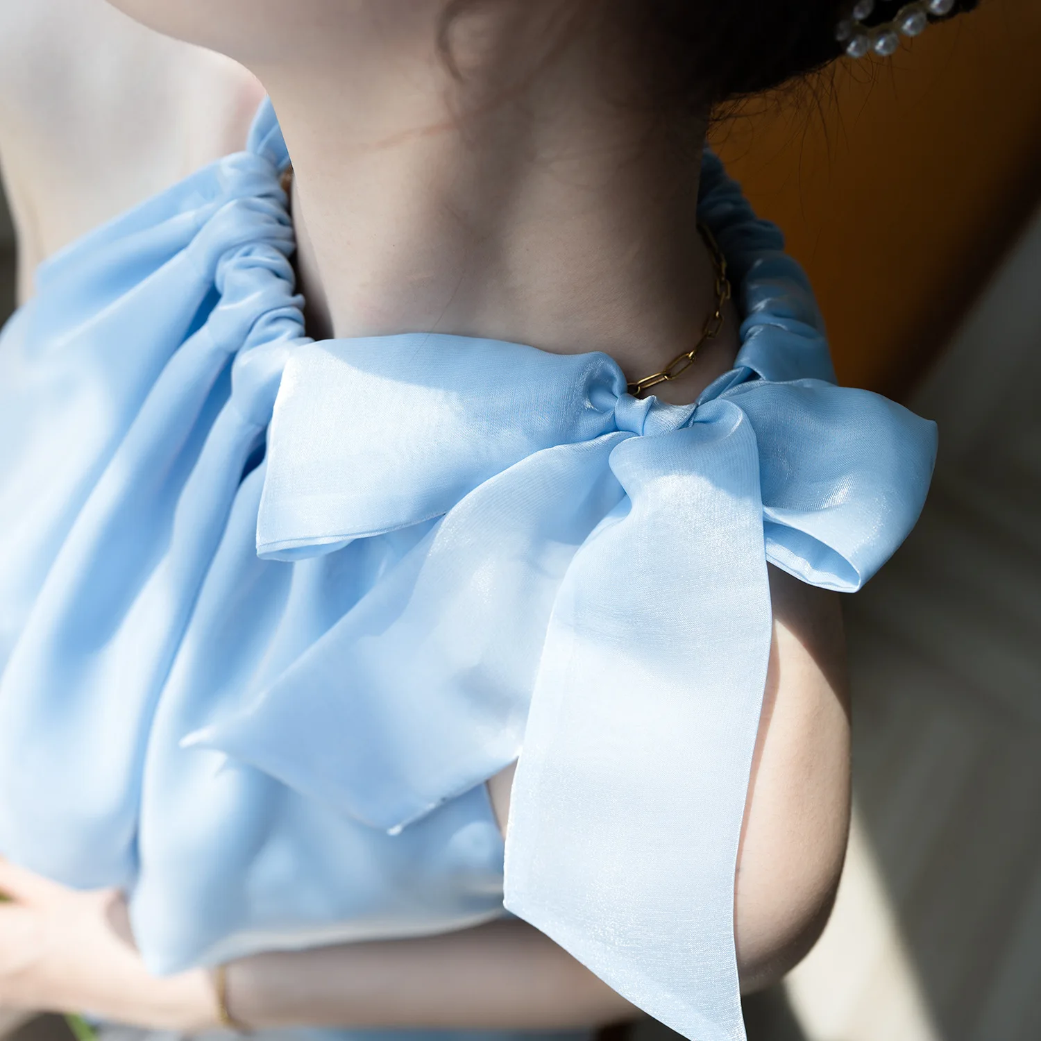 

2021 Summer New Sleeveless Top Elegant Bow Tie French Commuter Temperament Tutu Vest Off Shoulder Sexy Ruffle Tanktop Woman