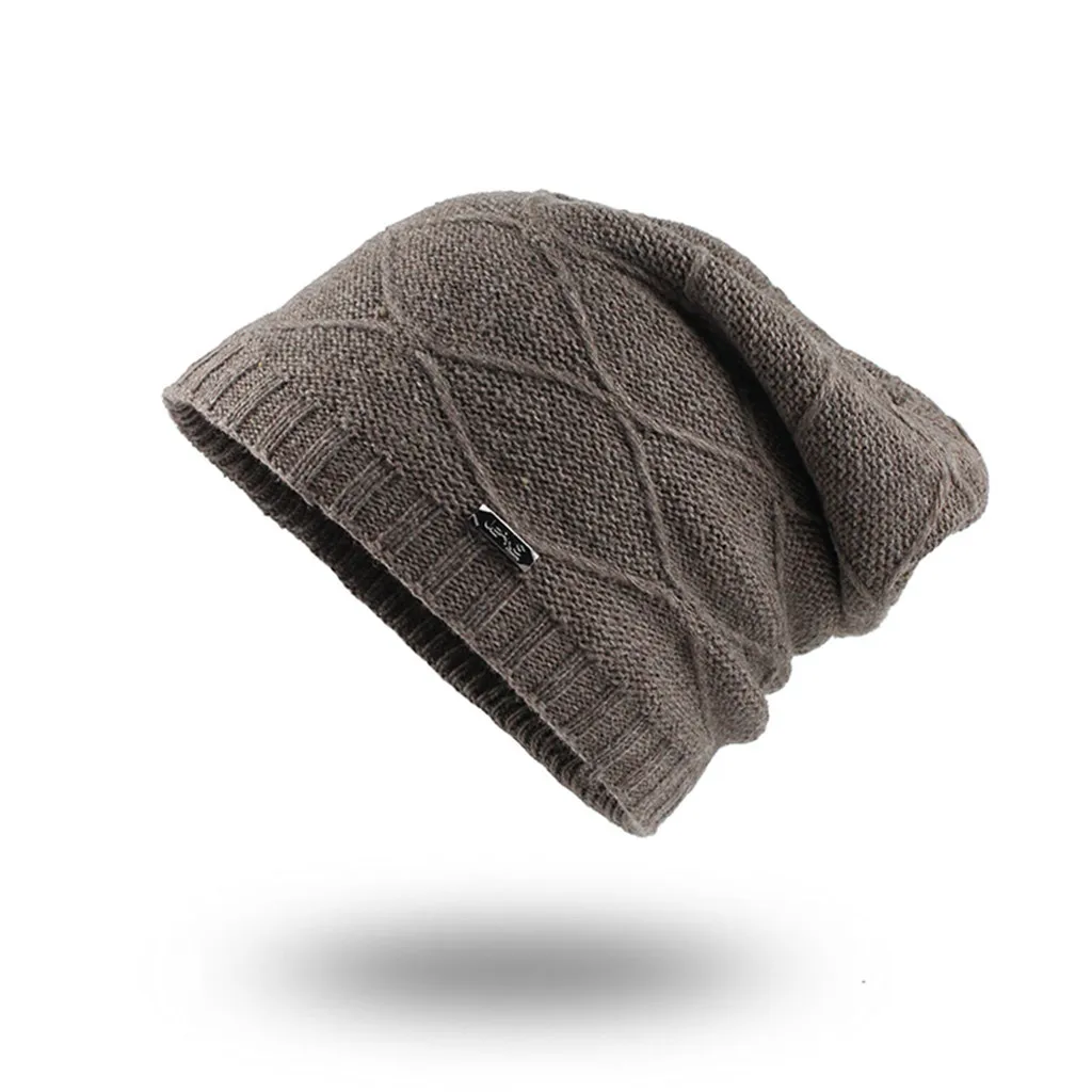 Однотонная облегающая шапка унисекс модная зимняя трендовая теплая объемная