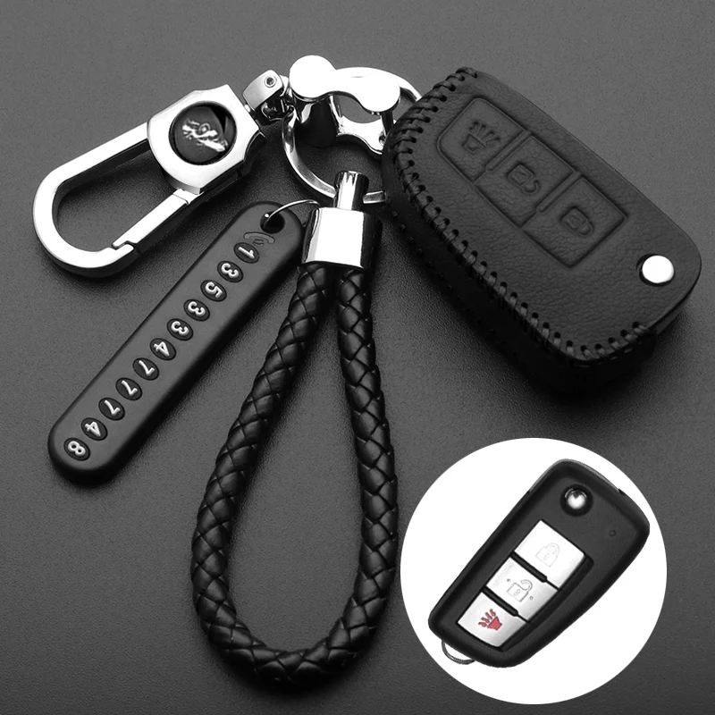 

Luminous leather Key Cover 3 Buttons Case For Nissan Qashqai J11 X-trail Murano MAXIMA ALTIMA Juke Car styling