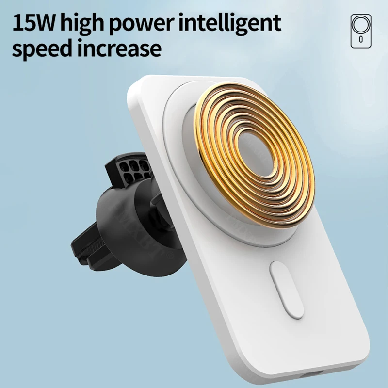 mag magnetic wireless car charger stand for iphone 12 pro max mini safe 15w fast charging air vent mount adsorbable phone holder free global shipping