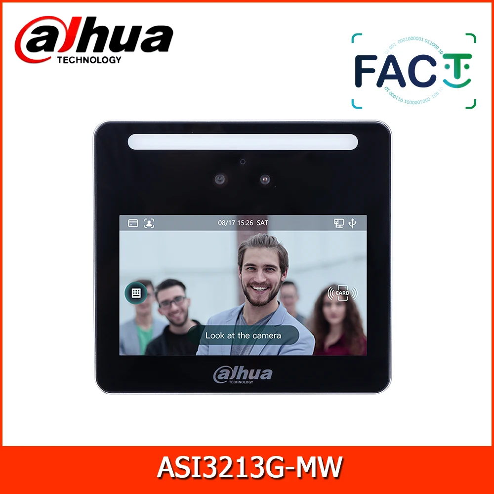 

Dahua ASI3213G-MW контроллер доступа к распознаванию лиц с сенсорным ЖК-экраном 4,3 дюйма; Разрешение 480 × 272
