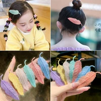 yihanke 5pcs leaf hairpin korean ins simple new cute top clip elegant hairpin headdress female leaf side clip hair ornament