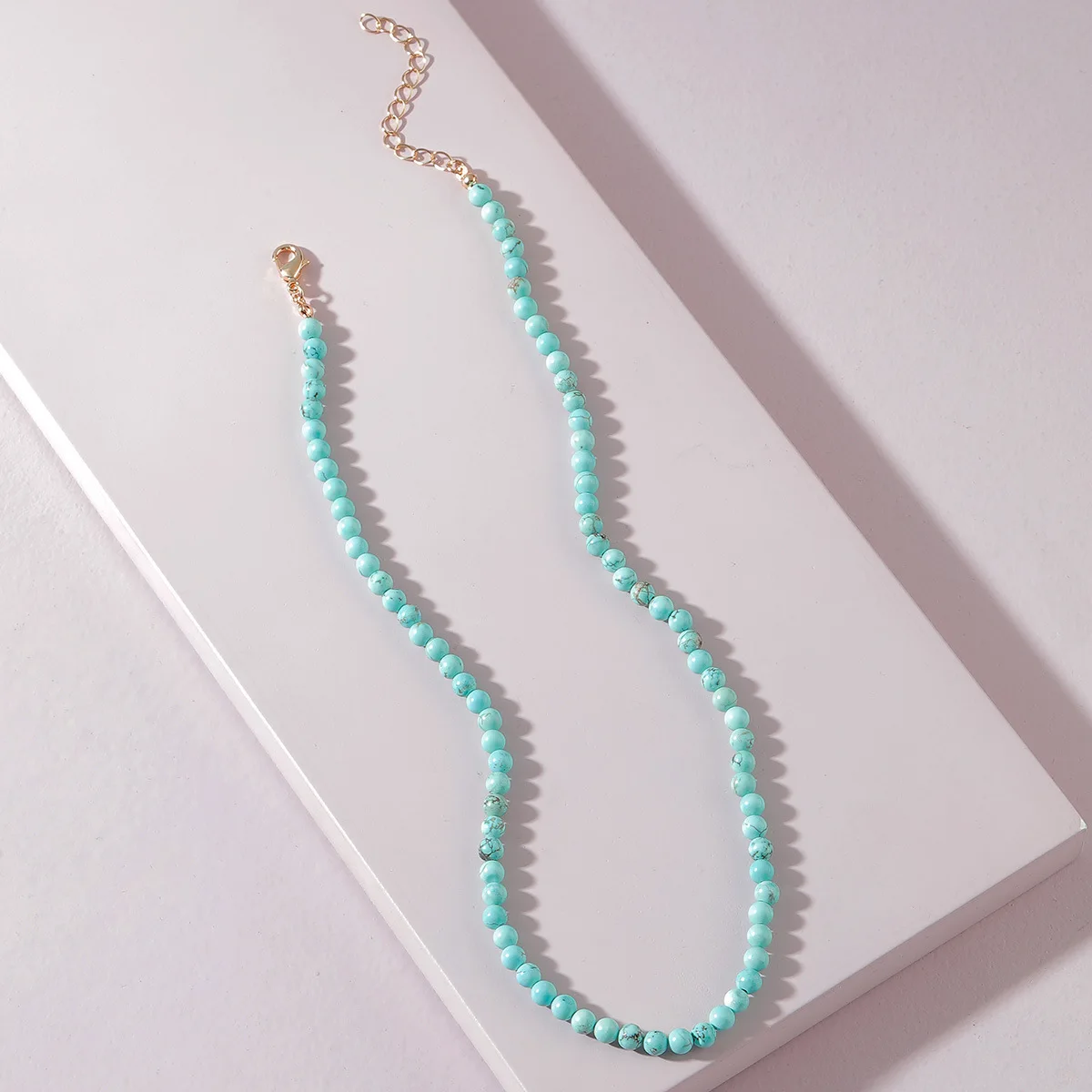 

2021 богемное летнее ожерелье-чокер с синими камнями модные ювелирные изделия