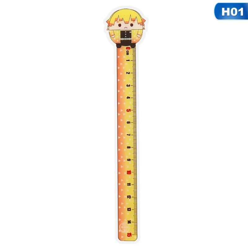 

1 Pcs Anime Demon Slayer: Kimetsu No Yaiba Kamado Tanjirou Cosplay Ruler Measuring Scale Students Cartoon Measure Ruler Gift