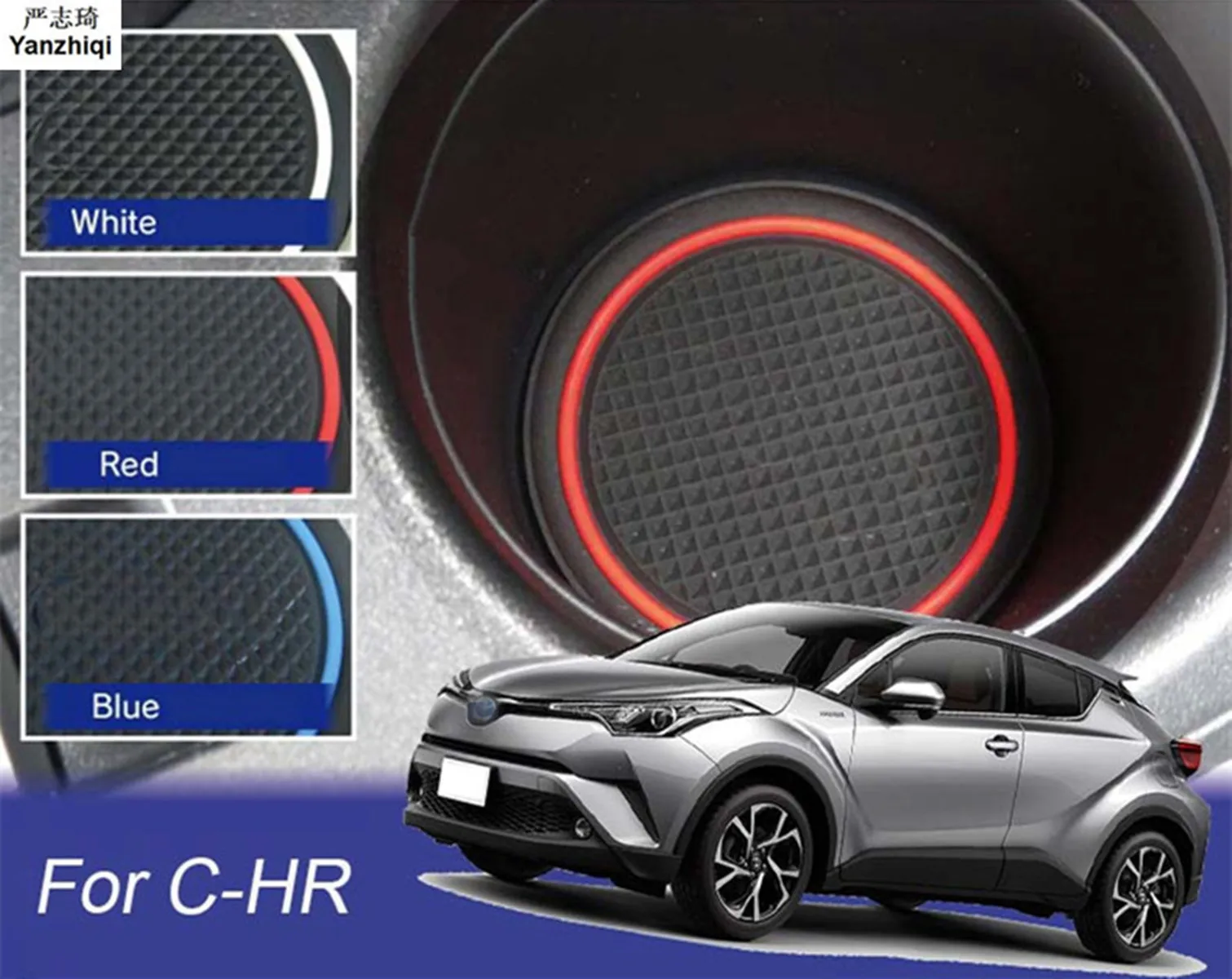 Для Toyota CHR 2017 2018 C-HR аксессуары слот для ворот Коврик Противоскользящий коврик