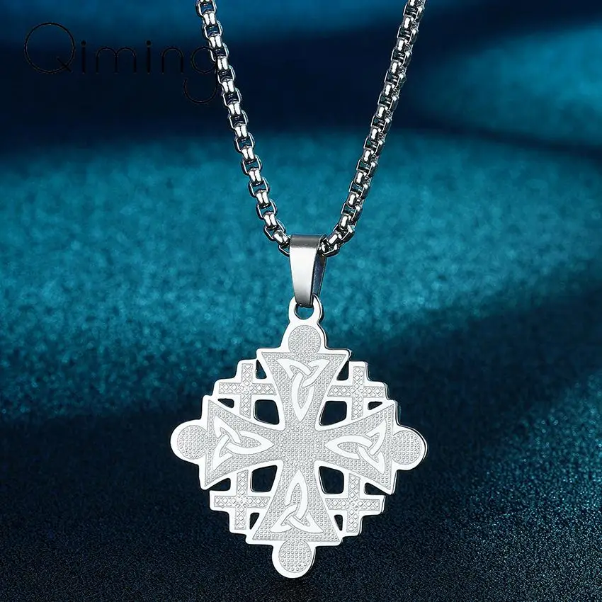 Ожерелье с подвеской из нержавеющей стали для женщин и мужчин винтажное