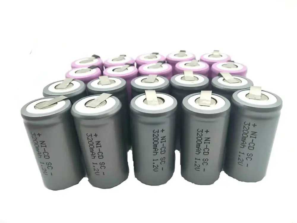 Два цвета 10 шт sc розовый 3000mAh или серебро 3200mah Замена перезаряжаемой батареи 1,2 V С tab расширение SC батареи