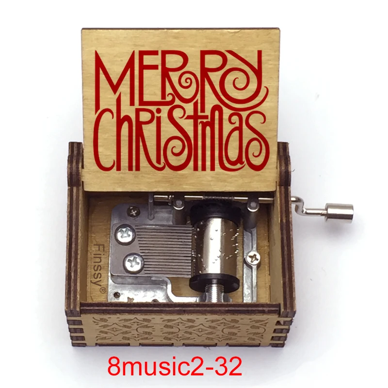 Рождественская музыкальная тема деревянная шкатулка музыкальные