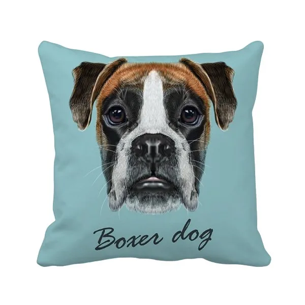 

Квадратная подушка для домашних животных Lop-eard Boxer Dog